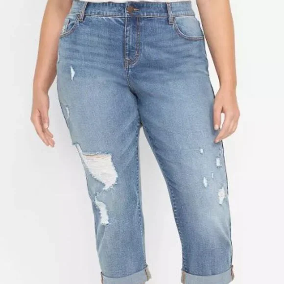 Lane Bryant Jeans Lane Bryant 22 Jeans Boyfriend Capri Mid